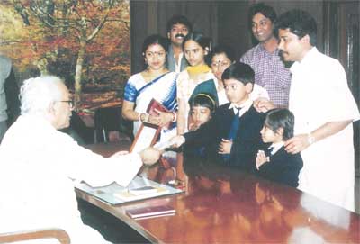 Funds donated to Sri Buddhadev Bhattacharya, Hon'ble C.M. of W.B  For Tsunami Victims