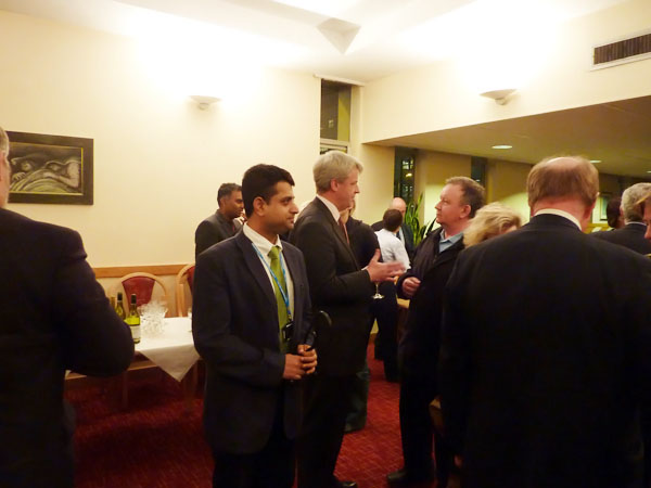 At a gathering in Cambridge , with Health Secy. of Britain Rt Hon Andrew Lansley