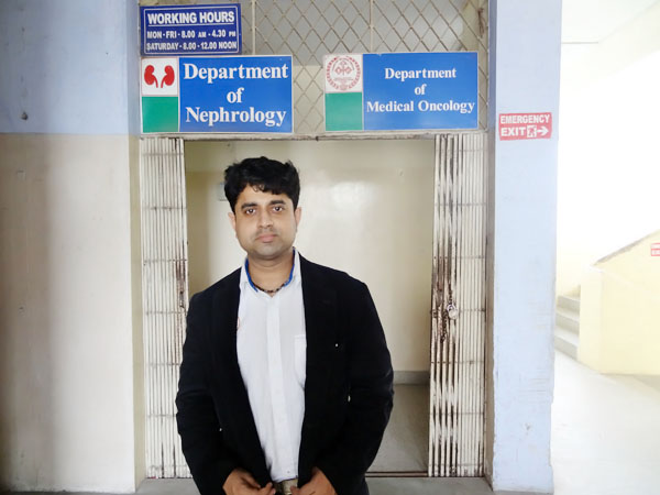 At CMC Vellore , infront of Nephrology department