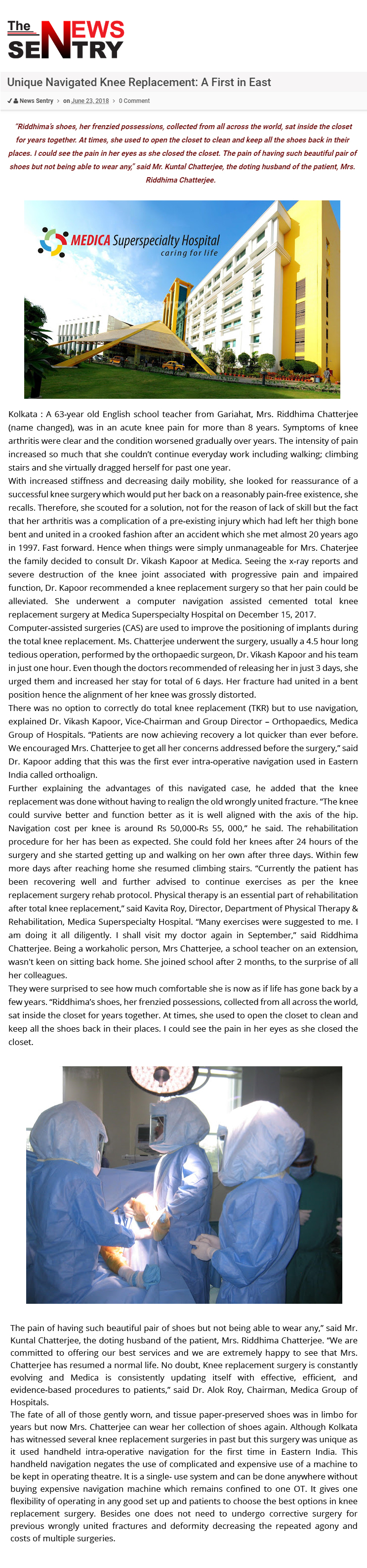 Dr. Vikash Kapoor Press Review