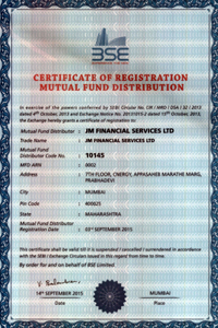 BSE Mutual Fund Distributor Registration Certificate JM Financial Services Limited